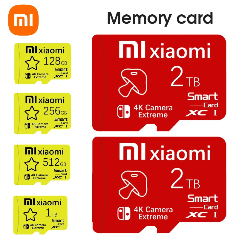 Карта памяти Xiaomi 128 ГБ 2 ТБ 64 512 256 U3 C10 Mini SD/TF Cartão De Memória для телефонов Nintendo Switch Игры