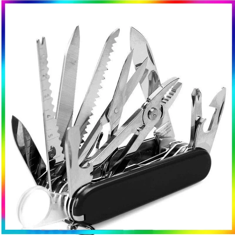 

Multifunctional Folding Swiss Army Knife Portable EDC Stainless Steel Pocket Knife Outdoor Camping Emergency CombinationTool