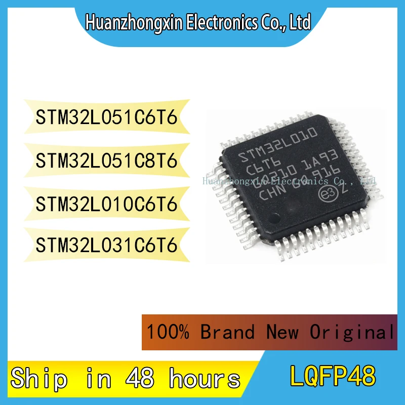 

STM32L010C6T6 STM32L051C6T6 STM32L051C8T6 STM32L031C6T6 MCU LQFP48 Integrated Circuit 100% Brand New Original Chip