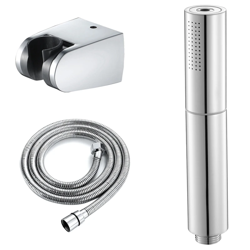 

Two-Function Copper Handheld Pressurized Shower Head With ABS Shower Base And 1.5M Stainless Steel Shower Hose