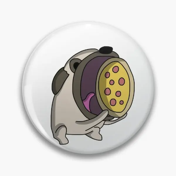 Пицца Мопс Крошечный Сетк Комиксы Мягкая Булавка Декор Забавные Милые Ювелирные