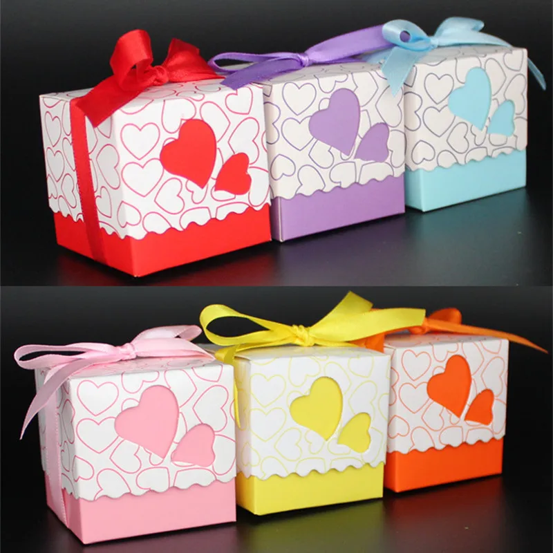 

20pcs Valentine's Day Gift Baby Shower Favor Box Candy Dragees Gift Boxes for Children Kids Birthday Party Wedding Decorations