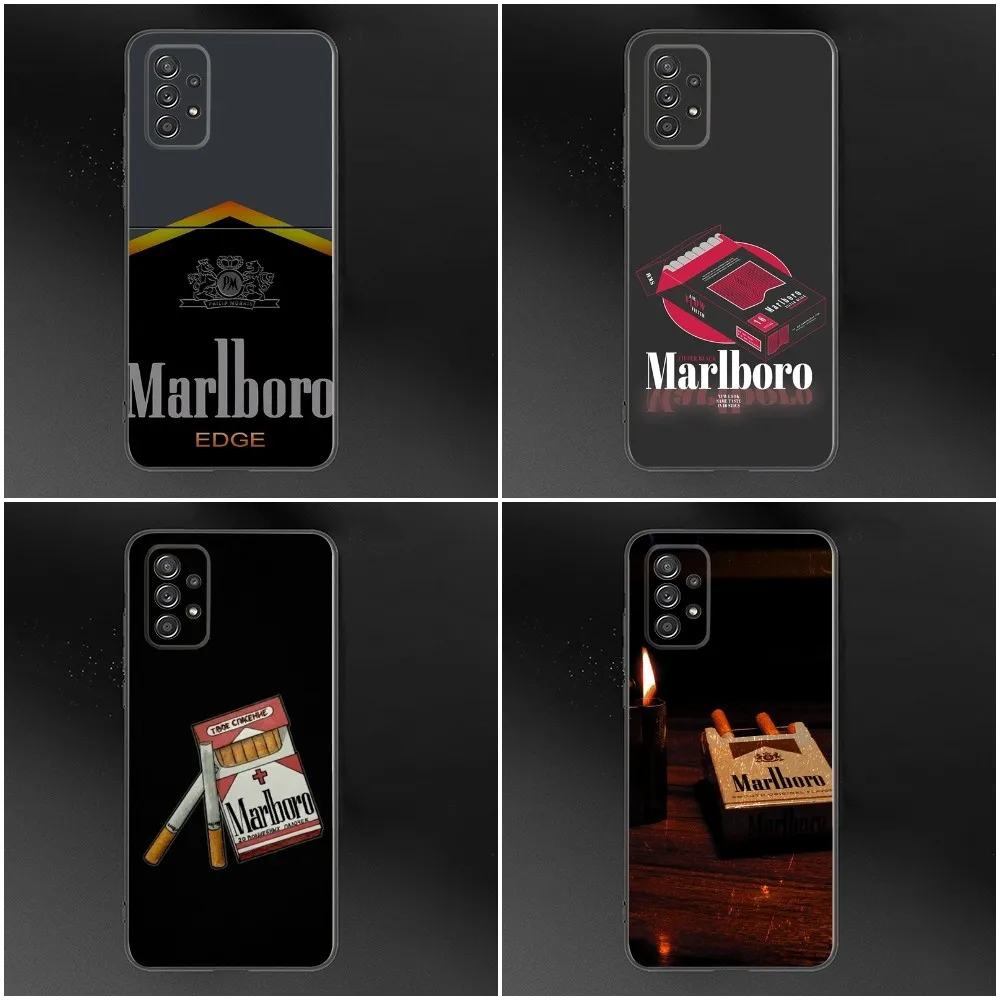 C-Cigarette M-MarlboroS- Phone Case For Samsung S24 S23 S22 S21 S20 S10 S10E S9 Plus FE Note 20 Ultra 10 9 Black