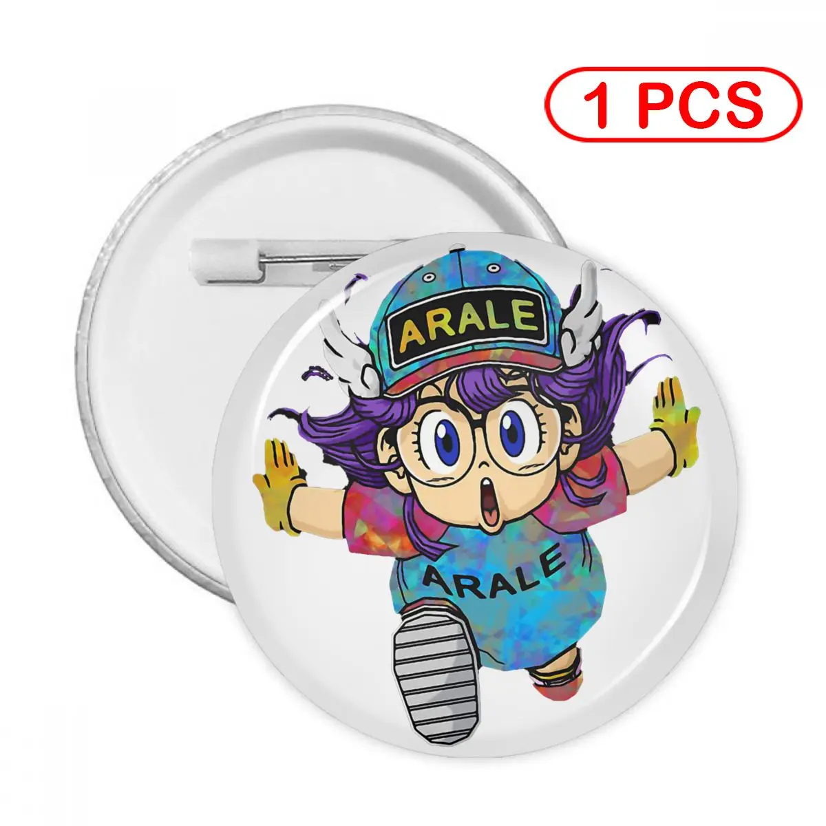 

Dr Slump Arale ARALE FOIL Pins Creative Brooch Jewelry Decor Metal Pin Badge Girl Child Broche Button Clothes Gift