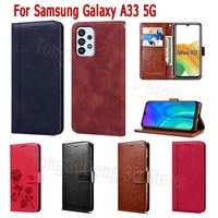 for samsung galaxy a33 5g case magnetic card flip leather wallet phone protective book cover for samsung a33 a 33 case sm a3360