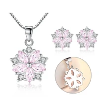 crystal necklace stud earrings womens necklace crystal jewellery gift