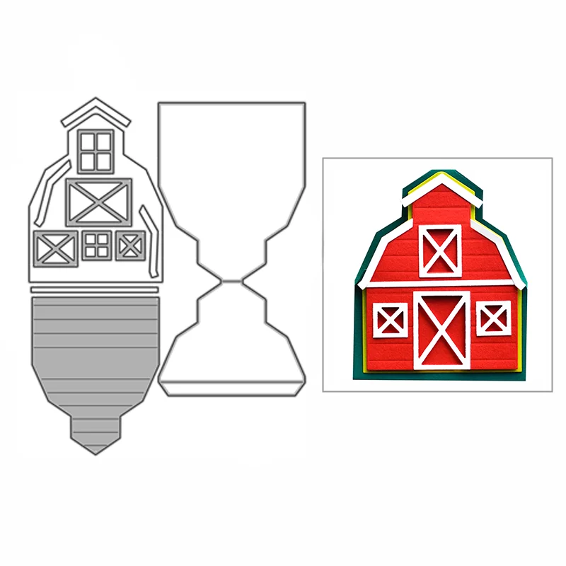 

Новинка 2022, металлические Вырубные штампы с красивым домом для рукоделия, скрапбукинга и изготовления открыток, украшение для тиснения, бум...
