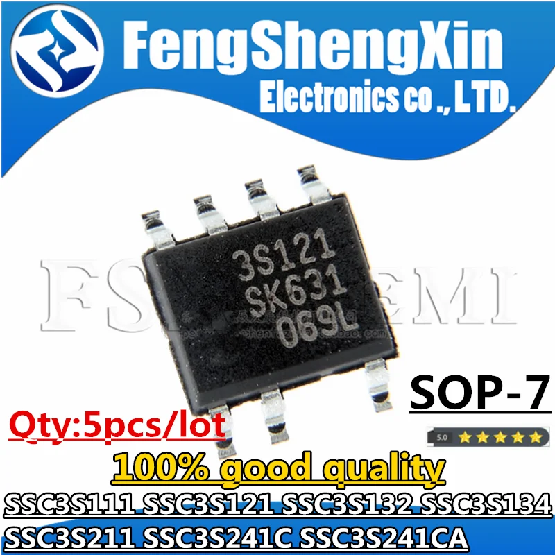 5 шт., чипы SSC3S111 3S111 SSC3S121, 3S121, SSC3S132, 3S132, SSC3S134, 3S134, SSC3S211, 3S211, SSC3S241C, 3S241C, SSC3S241CA, 3S241CA, SOP-7
