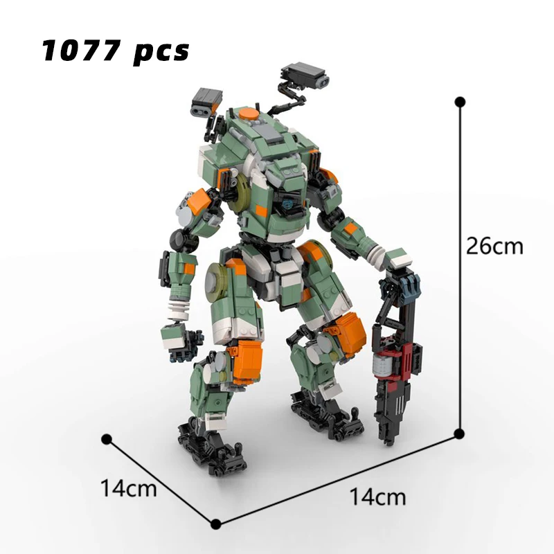 

1077pcs moc BT-7274 Vanguard-class Titan From Titanfall 2 Building Blocks Creative Expert Mecha Game Bricks Child Expert Robot