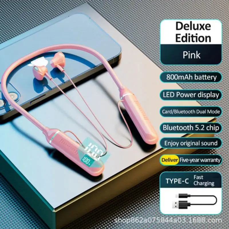 

TWS беспроводные Bluetooth-наушники с магнитным шейным ободом, наушники IPX3, водонепроницаемая Спортивная гарнитура с шумоподавлением и микрофон...