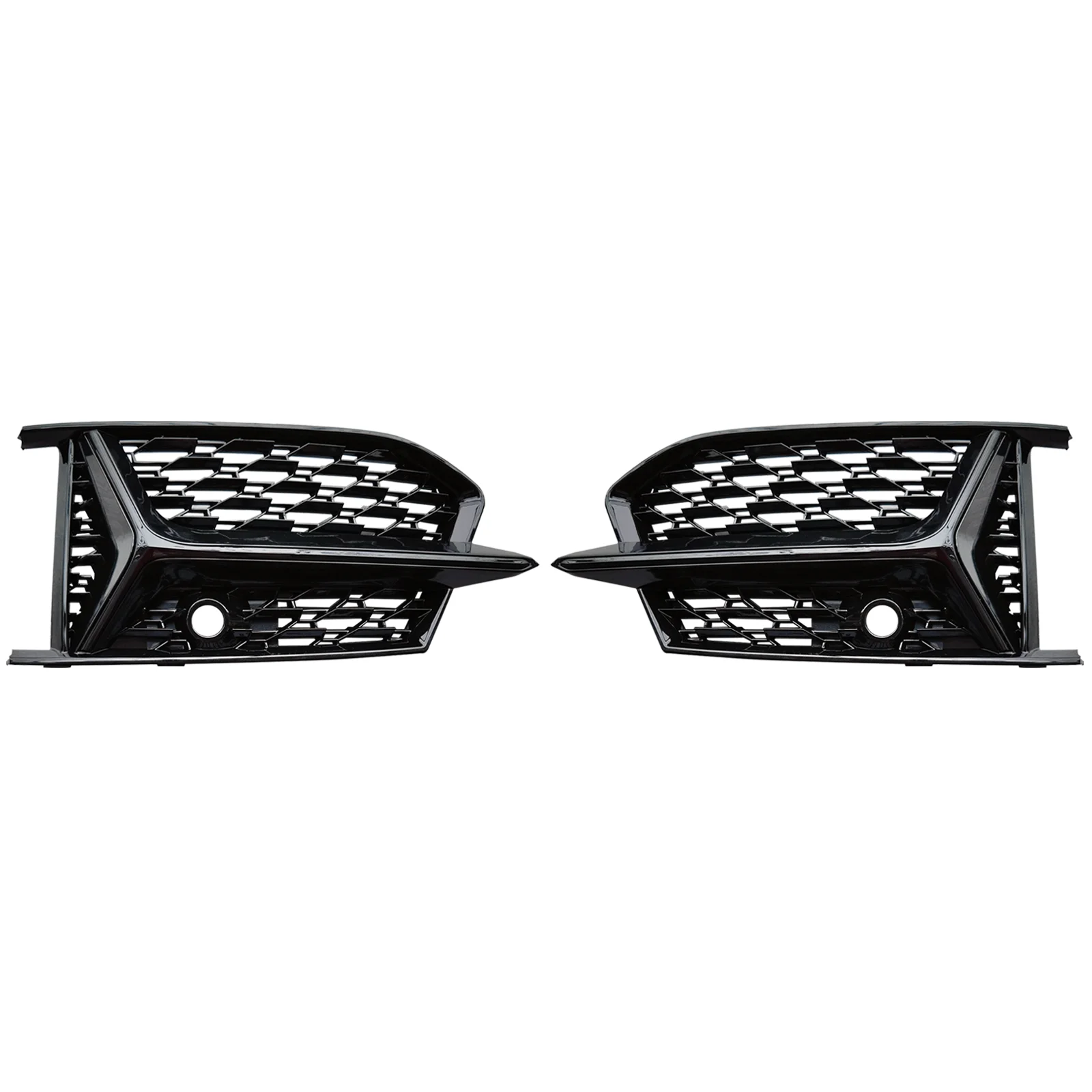 

Глянцевый черный автомобильный передний бампер, решетка, крышка для Audi S6 A6 C8 RS6 S-Line 2018-2024, крышка противотуманной фары HONEYCOMB