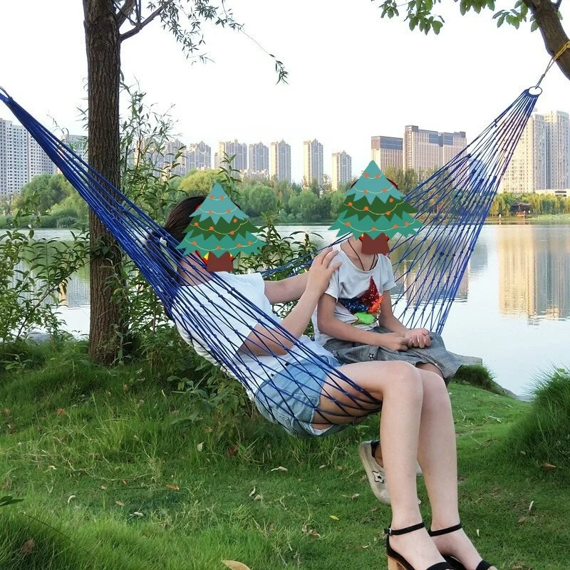 Уличные туристические сетчатые веревочные гамаки портативные нейлоновые качели