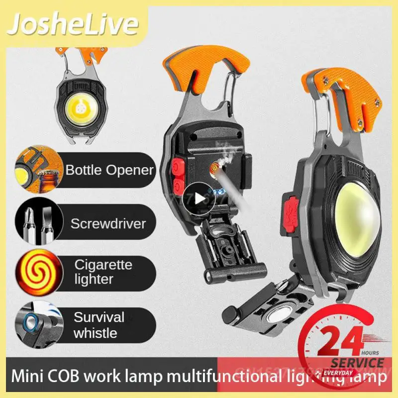 

1~10PCS Can Be Used As An Igniter Keychain Light Can Be Used As A Bottle Opener Cob Work Light Black Easy To Carry Small Size