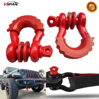 car accessories 58 red d ring shackle d shackle rugged 19 5 ton42990 lbs max break strength for jimny suv atv car recovery