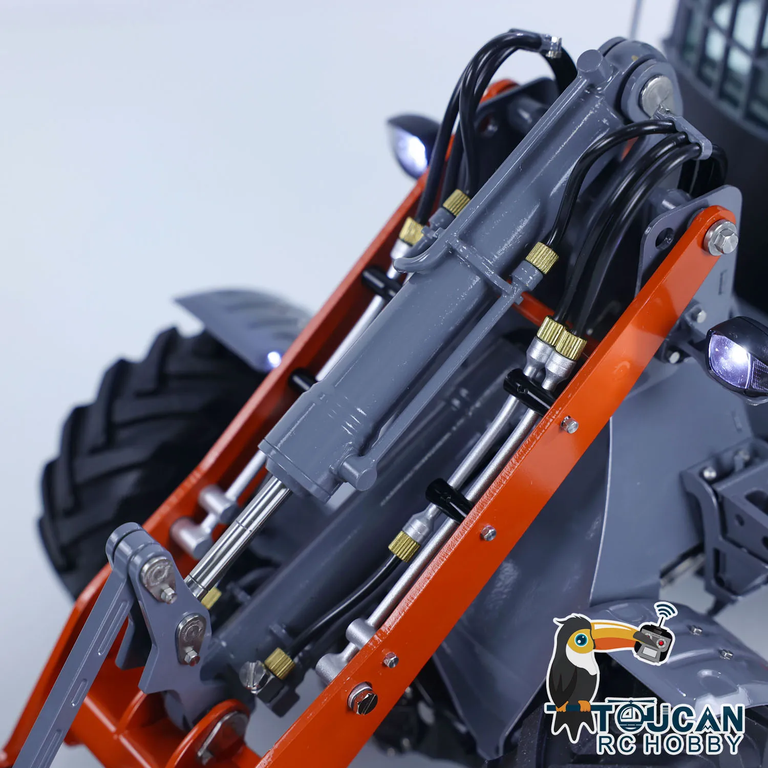 LESU 1/14 RC гидравлический погрузчик AOUE MCL8 окрашенная собранная игрушка модель