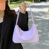 casual pure color womens shoulder bag womens handbag 2022 trendy clutch bag for women leather small female purse and handbag