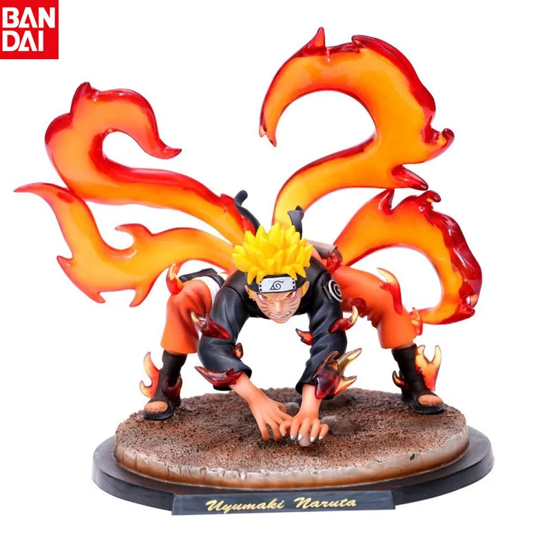 

BANDAI рисунок, аниме, Наруто 20 см kyubi Fox Uzumaki Naruto GK Sennin Moodo экшн-фигурка модель детский подарок на день рождения