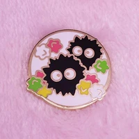 susuwatari soot sprite brooch metal badge lapel pin jacket jeans fashion jewelry accessories gift