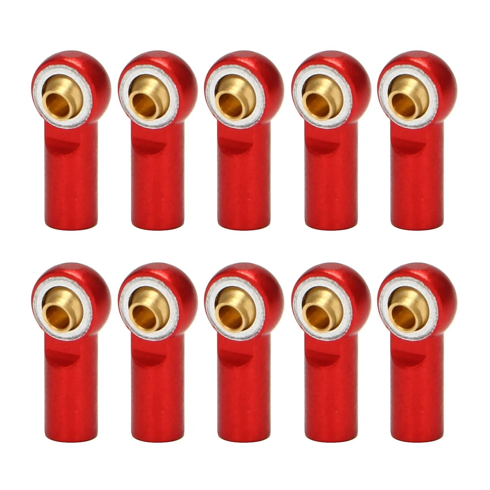 

10Pcs M3 Ball Joint Link Bar Rod Seals Ball Head Tie Rod End For 1/10 Rc Truck Car Truck Buggy Red