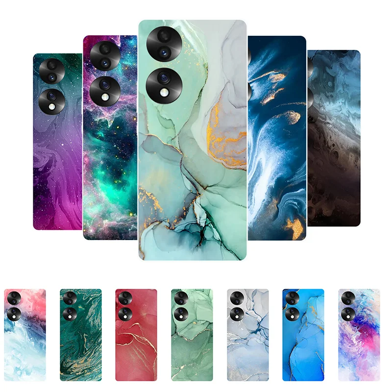 

for Funda Honor 70 Case Soft Silicone Marble Back Cover Phone Cases for Huawei Honor 70 FNE-AN00 Case Honor70 Coque 6.67"