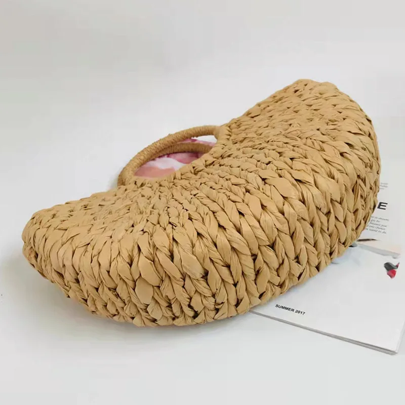 Bohemian Travel Beach Bags for Women 2022 Summer Woven Straw Basket Bag Handbags Shoulder Bag Bali Rattan Bags Tote Lady Clutch