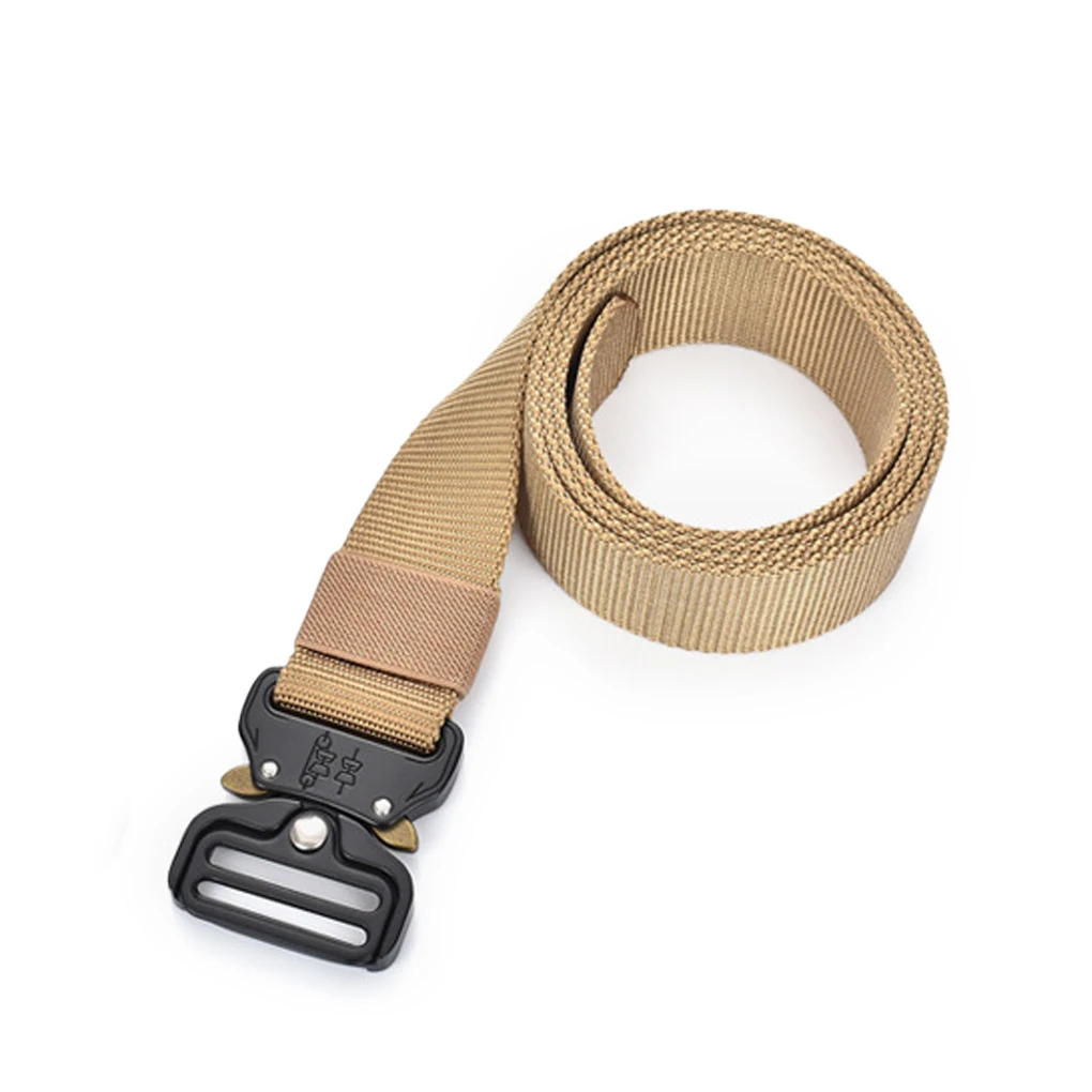 

Training Belt Buckle Sports Waistband Portable Nylon Alloy Trainer Climbing Replaceable Pants Casual Waist 126cm Black