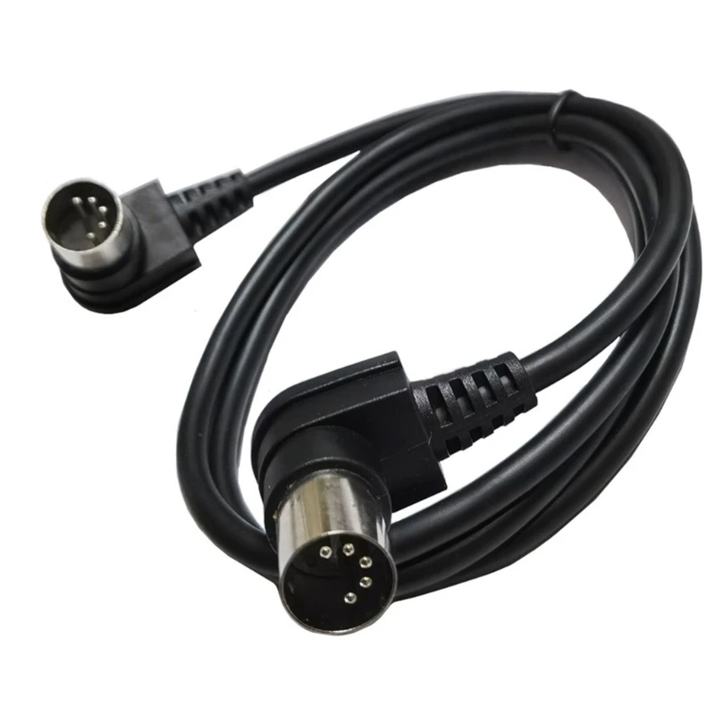 

5-Pin MIDI Cable 90 Degree DIN Socket Connector Male Plug to Plug Cable Cord 1m 1.5m 3meter