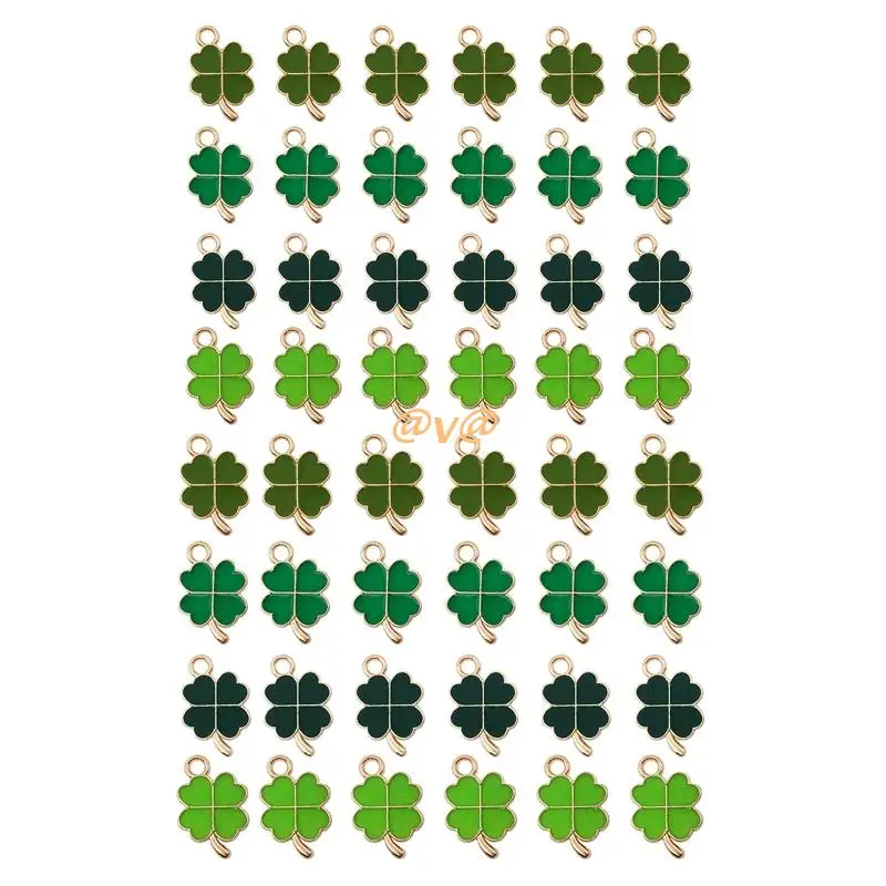 

Набор из 48 элементов, четырехлистный клевер для ожерелья, браслета, ювелирных изделий