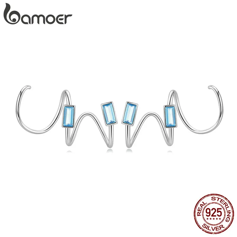 

Женские серебряные серьги-гвоздики BAMOER, 925 пробы, 999
