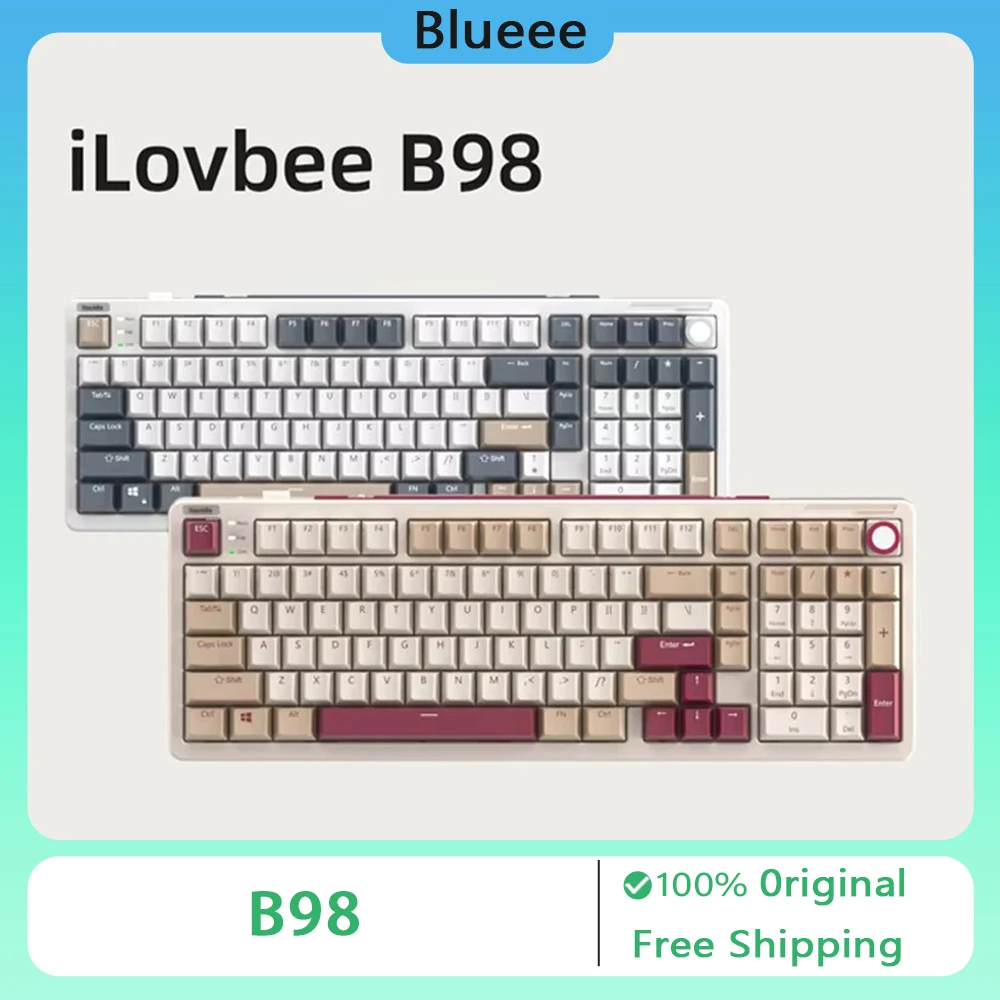 Беспроводная механическая клавиатура ILovbee B98 игровая с RGB подсветкой 3 режима под