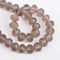 rondelle faceted czech crystal glass gray color 3mm 4mm 6mm 8101216 18mm loose spacer beads for jewelry making diy