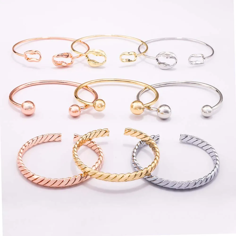 

African Trend Gold Color Bracelet For Women Metal Rose Gold Bracelet For Girlfriend For Party EverYday Wear Free Fast Shipping