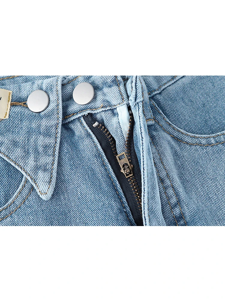 Шорты женские джинсовые с завышенной талией классические повседневные Модные