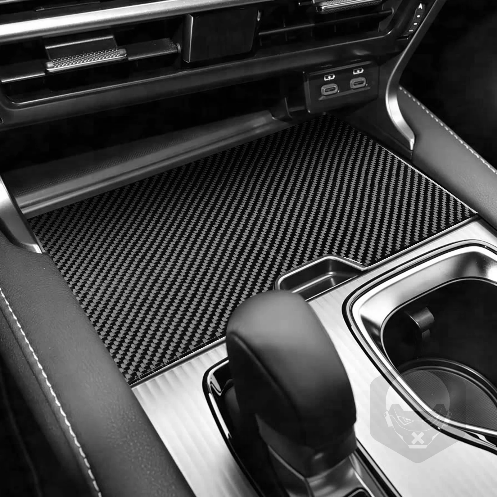 Фото Для Lexus RX 300 350h 500h 2023-2026 Центральная панель управления из углеродного волокна Автомобильные аксессуары Интерьерные декоративные наклейки №2