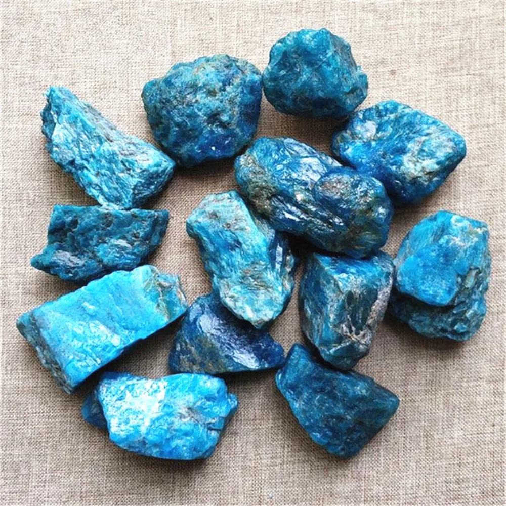 

100gNatural Blue Apatite Raw Rough Mineral Specimens Energy Stone Healing Reiki Home Decoration