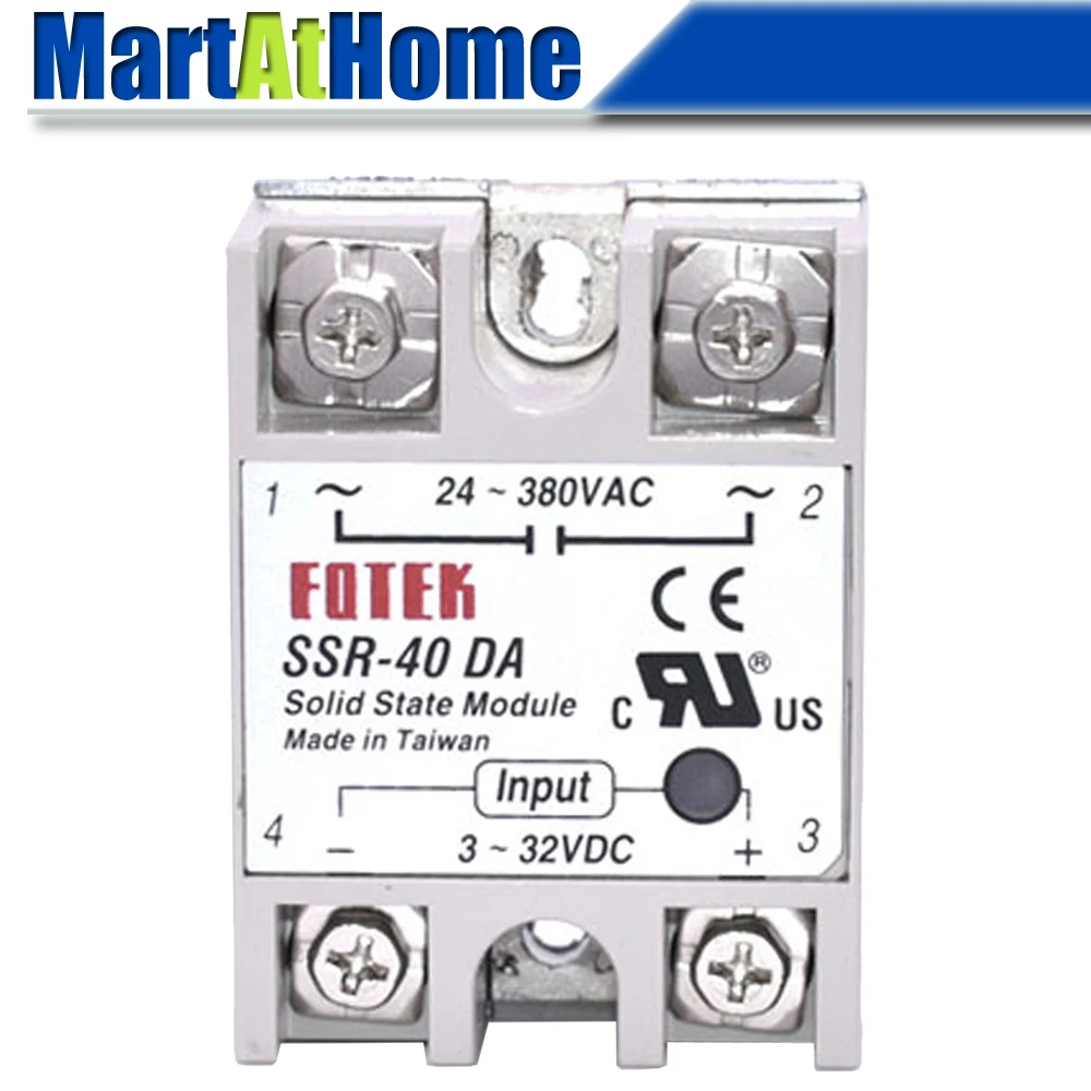 FOTEK Однофазный DC В AC твердотельный релейный модуль SSR-10DA/25DA/40DA/60DA/75DA/10DA-H