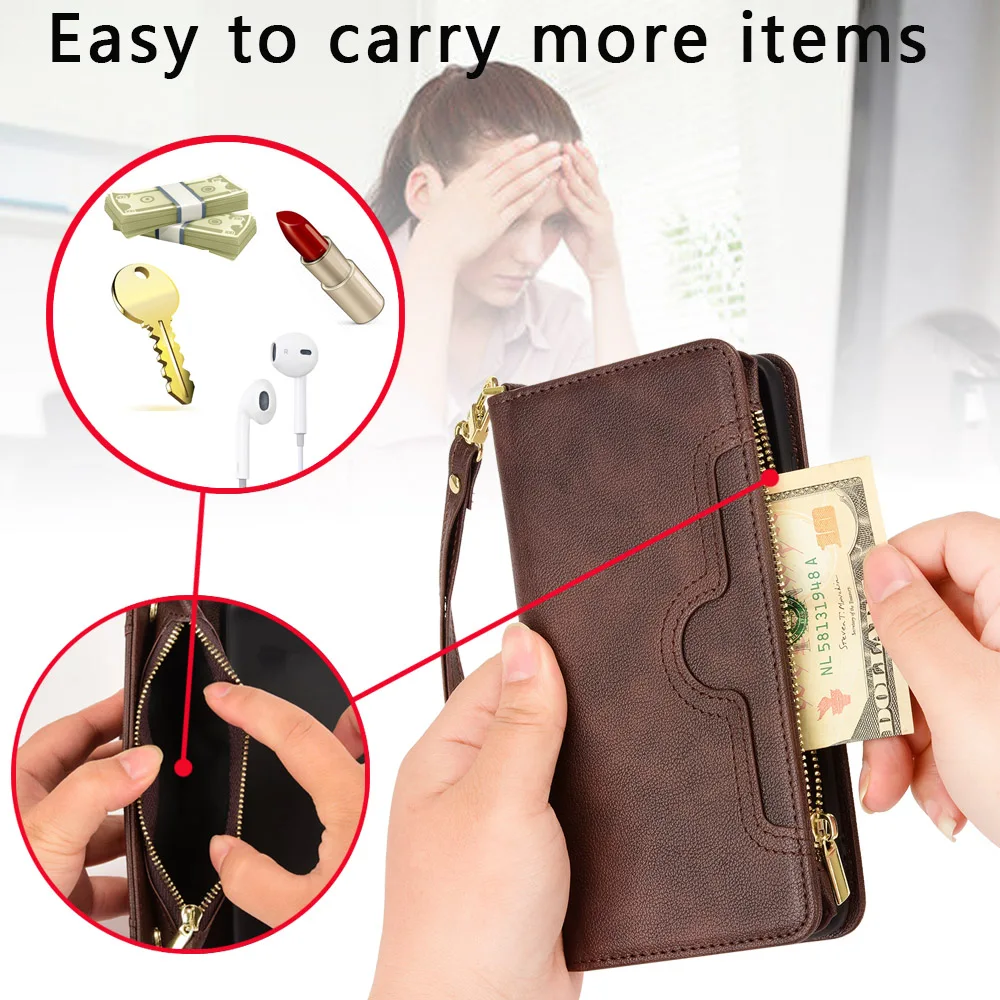 Z Fold 3 Coque Wallet Card Bag Phone Case for Samsung Galaxy Z Fold 4 2 5G Luxury Flip Leather Protect Stand Cover With Lanyard