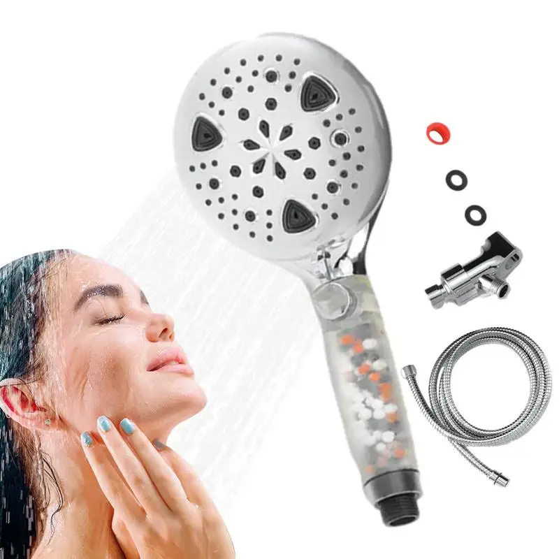 

Hand Held Showerhead Spray Handheld Bathroom Filter Showerhead Adjustable Handheld Filtered High Pressure Shower Spray Heads For