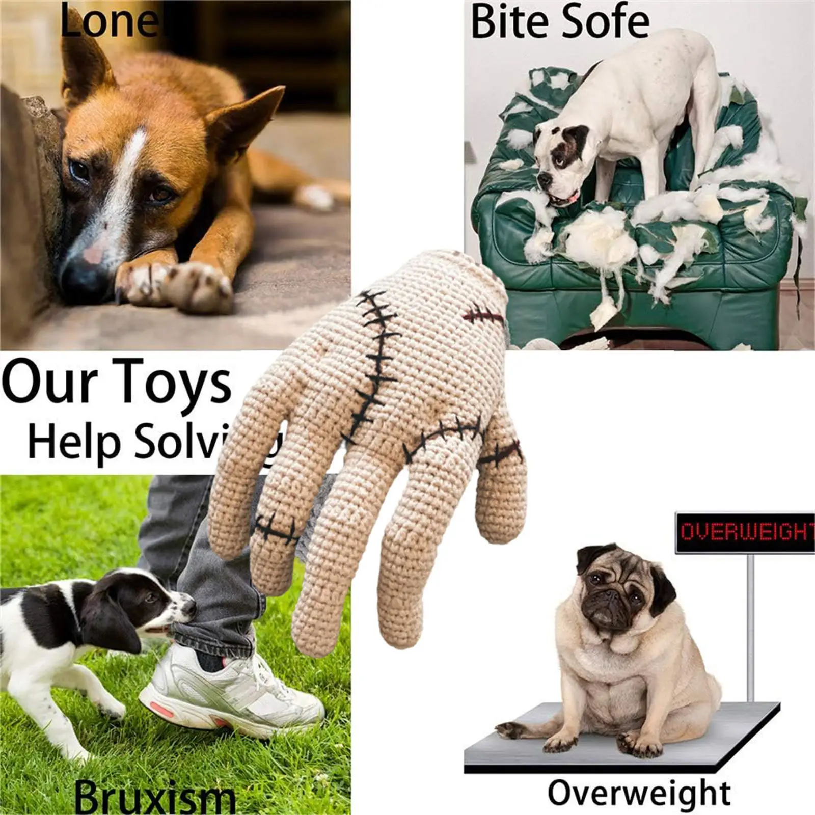 

Wednesday Strange Hand Dog Chewable Creative Cloth Velvet Toys Personalized Scene Decorative Artifact Doll Cosplay Anime