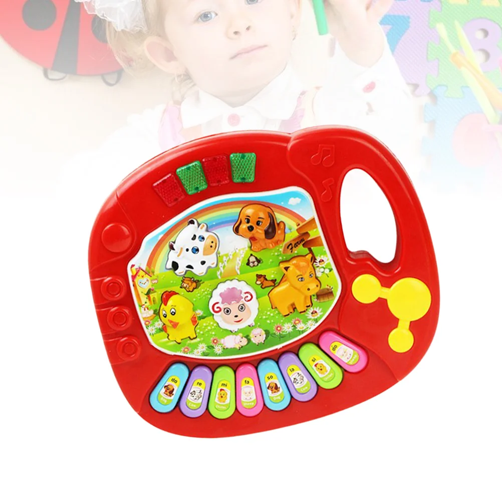 

1pc Baby Piano Farm Animals Pattern Piano Keyboard Preschool Education Instrument for Toddlers Not Included