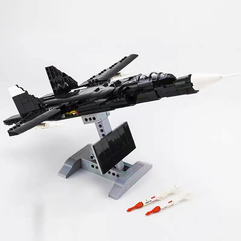 

MOC Military City F22 Raptors Fighter Building Block Sukhoi Su-47 Plane J16 Rafale Model Bricks Set WW2 Soldier Weapon Toys