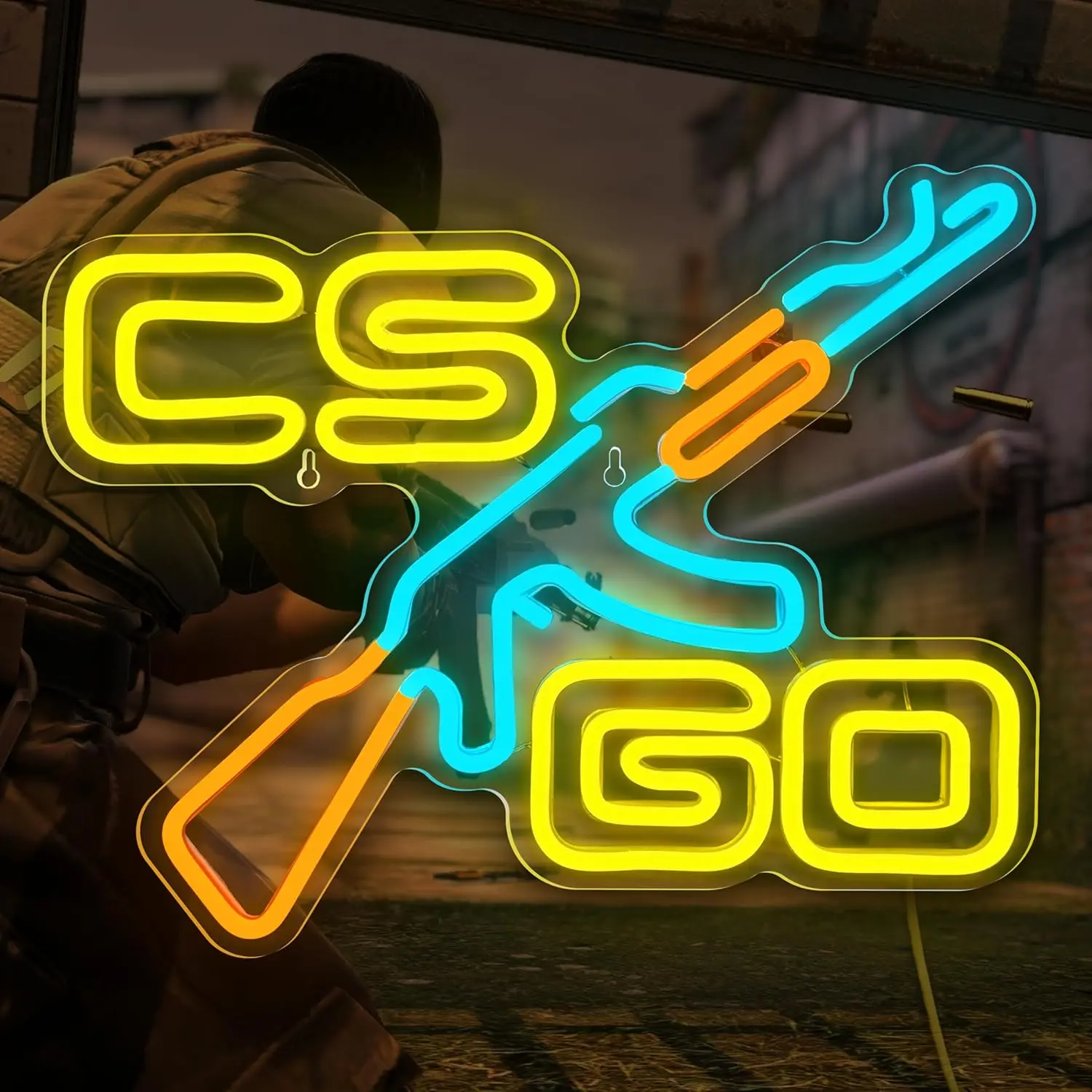 

Неоновая вывеска CS Game Gun