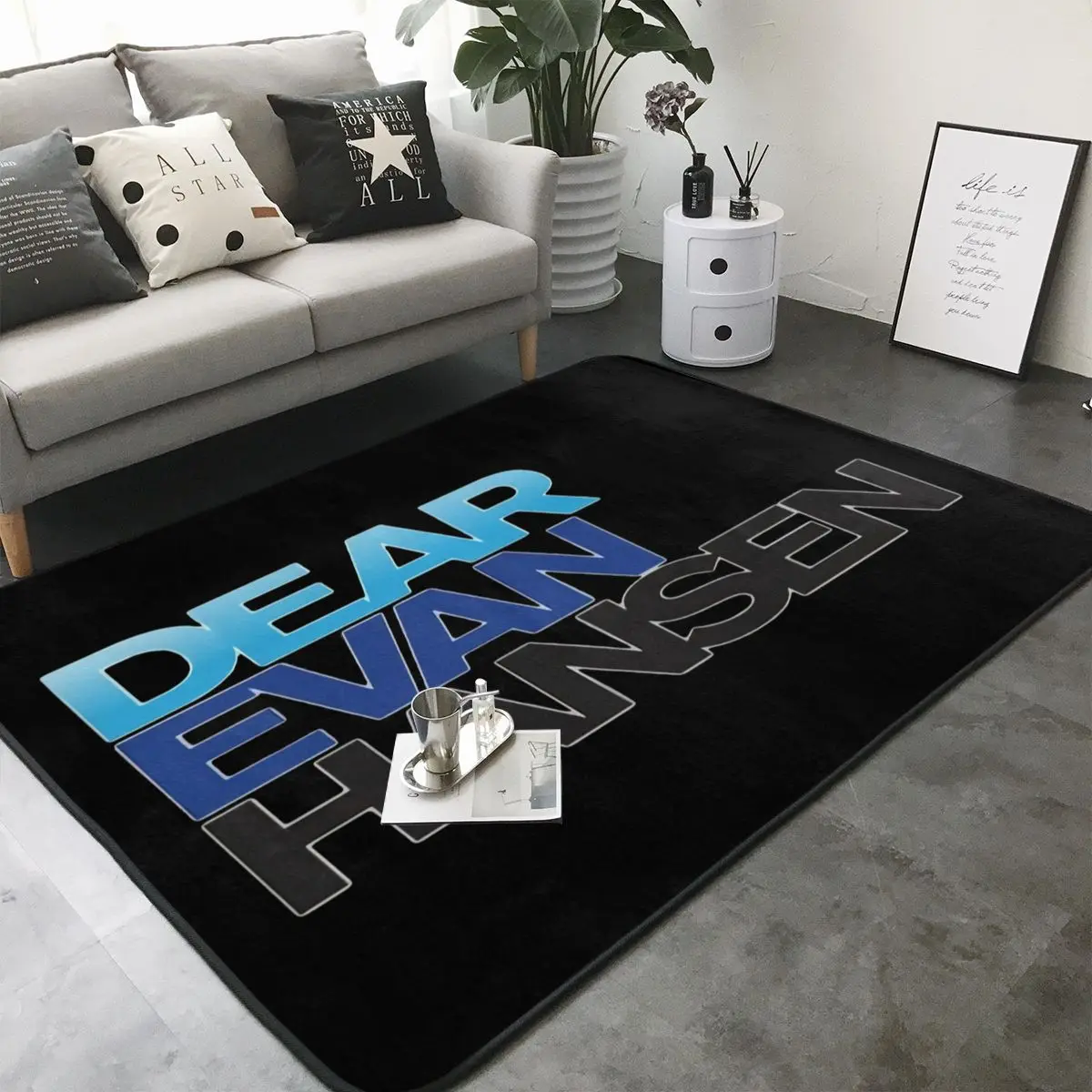 Уважаемый Эван Хансен логотип американский музыкальный ковер для гостиной