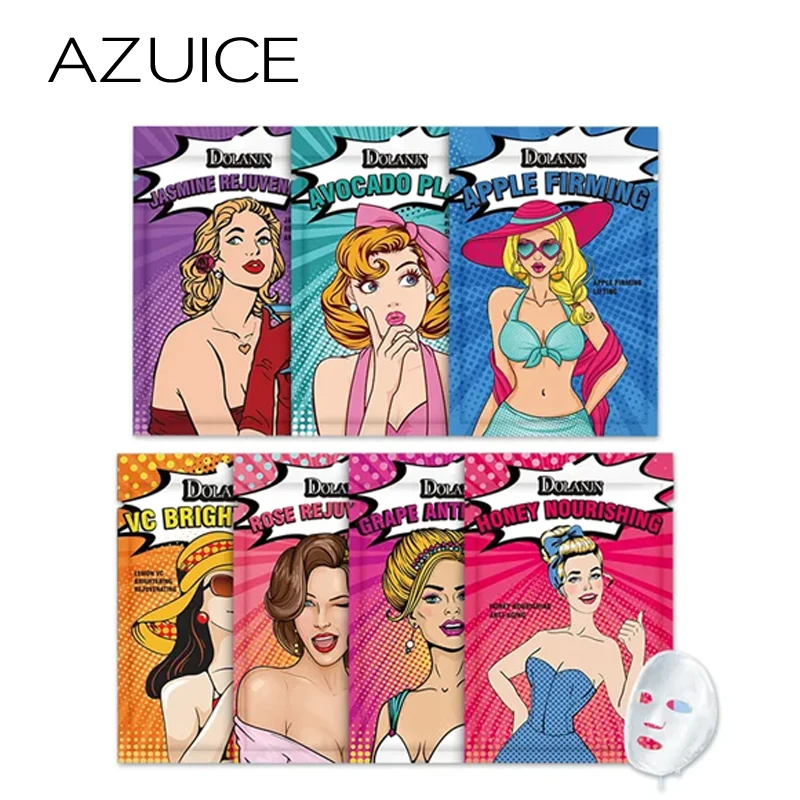 

Fruit Mask Oil Control Moisturizing Whitening Moisturizing Refreshing Sheet Mask Avocado Rose Korean Skin Care Products