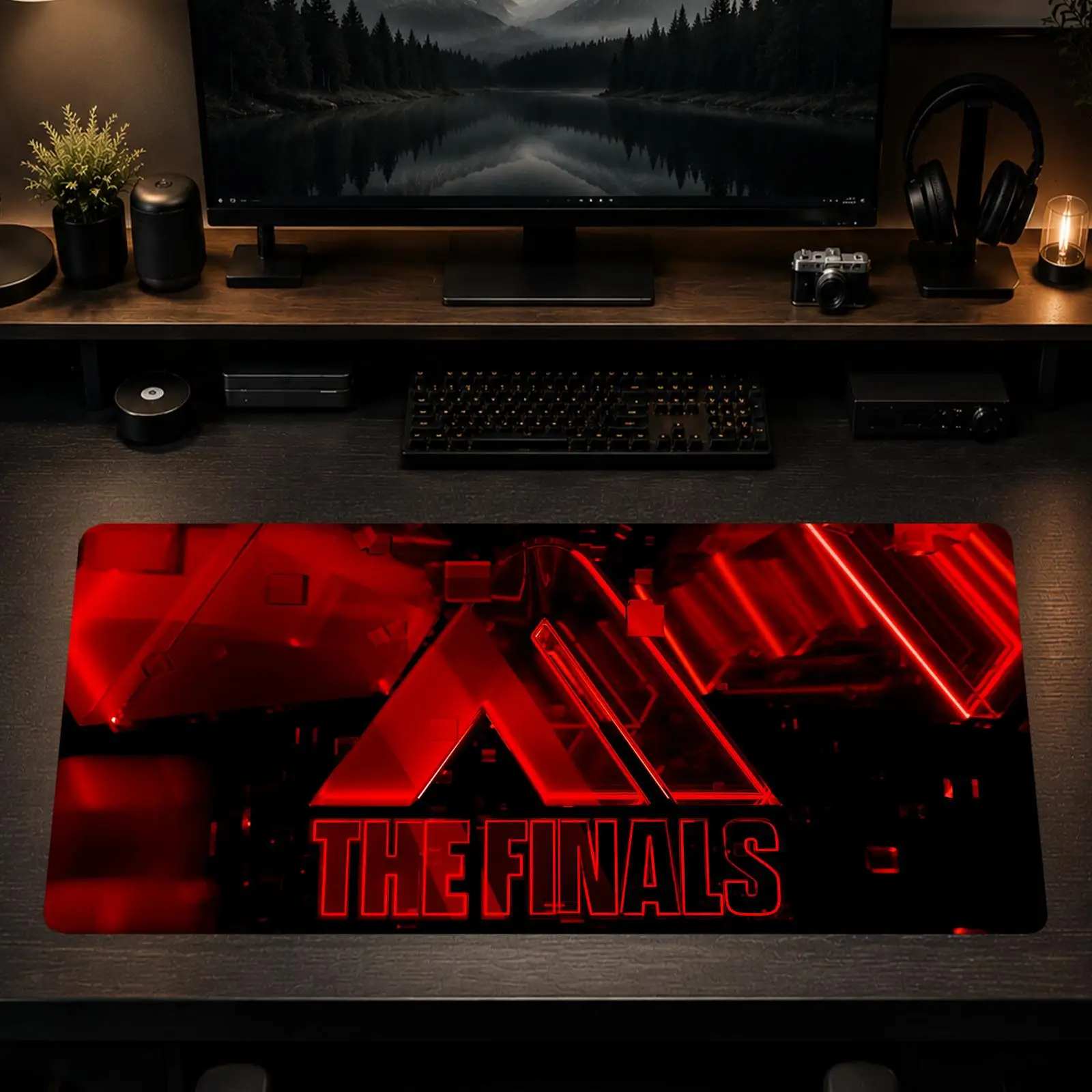 Фото Игровой коврик для мыши The Finals, нескользящий настольный коврик для офиса, большой коврик для мыши и клавиатуры с оверлоком, для самостоятельной сборки №3