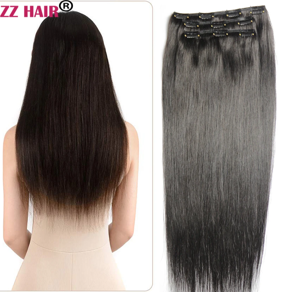 ZZHAIR 100% бразильские человеческие волосы для наращивания 16-24 дюйма 3 шт. в наборе