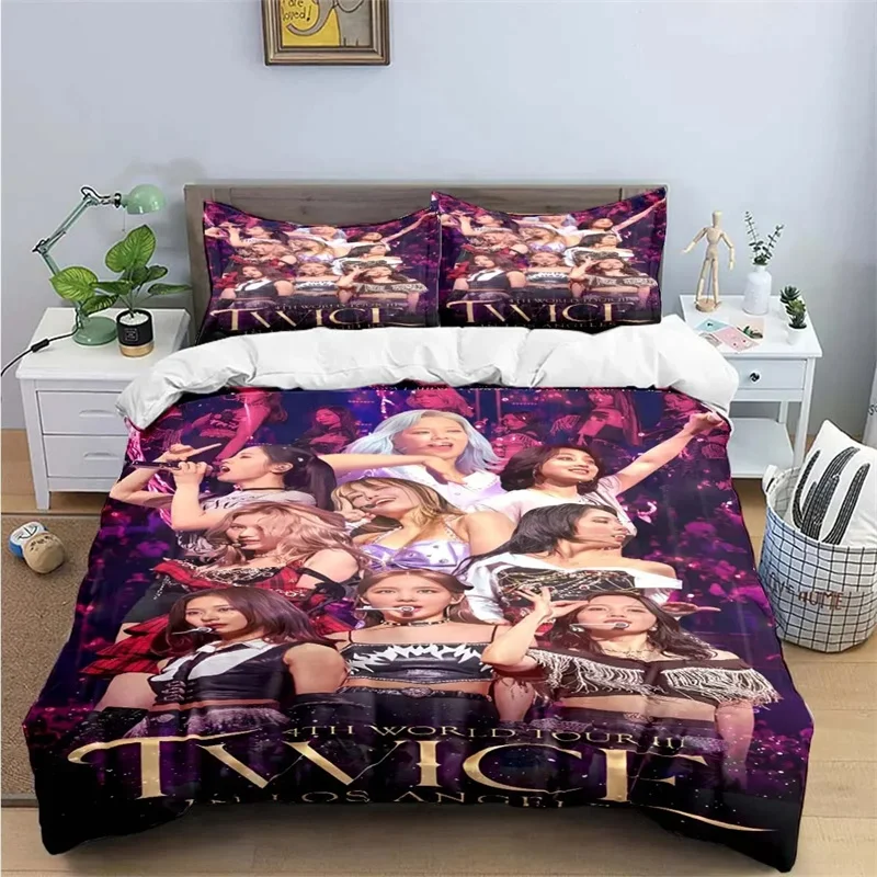 Изысканный комплект постельного белья с принтом W-Twice для девочек пододеяльник