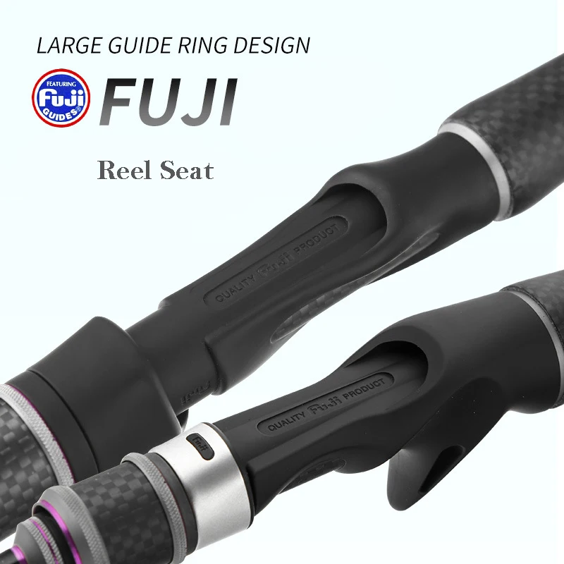 Fuji Ultra Light Fishing Rod Spinning Carbon Solid Travel 1.53m Lightweight Lure Casting Strong Sea Fishing Tackle for Trout enlarge