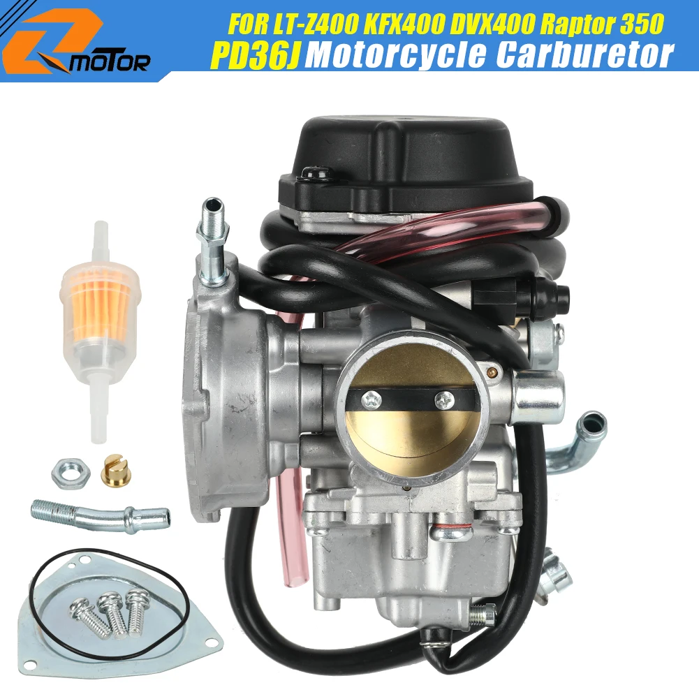 Карбюратор PD36J для Suzuki LT-Z400 03-07 для Yamaha Raptor 350 04-13 для Kawasaki KFX400 03-06 для Arctic Cat DVX400 04-08 ATV