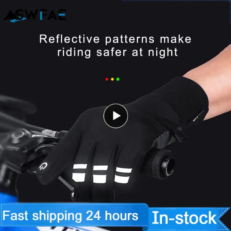 

Warm Hand Cover Silica Gel Windproof Full Finger Gloves Riding Equipment Anti-skid Wear Hand Protective Comfortable Touch Screen